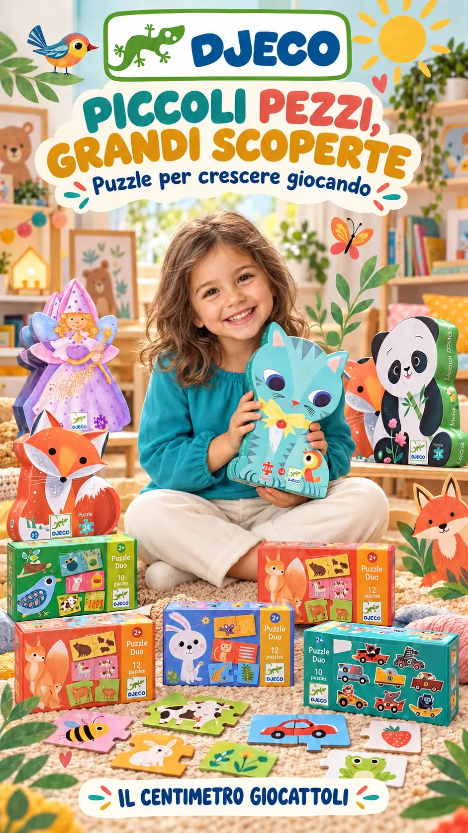 Puzzle Djeco Silhouette sagomati e Puzzle Duo per bambini