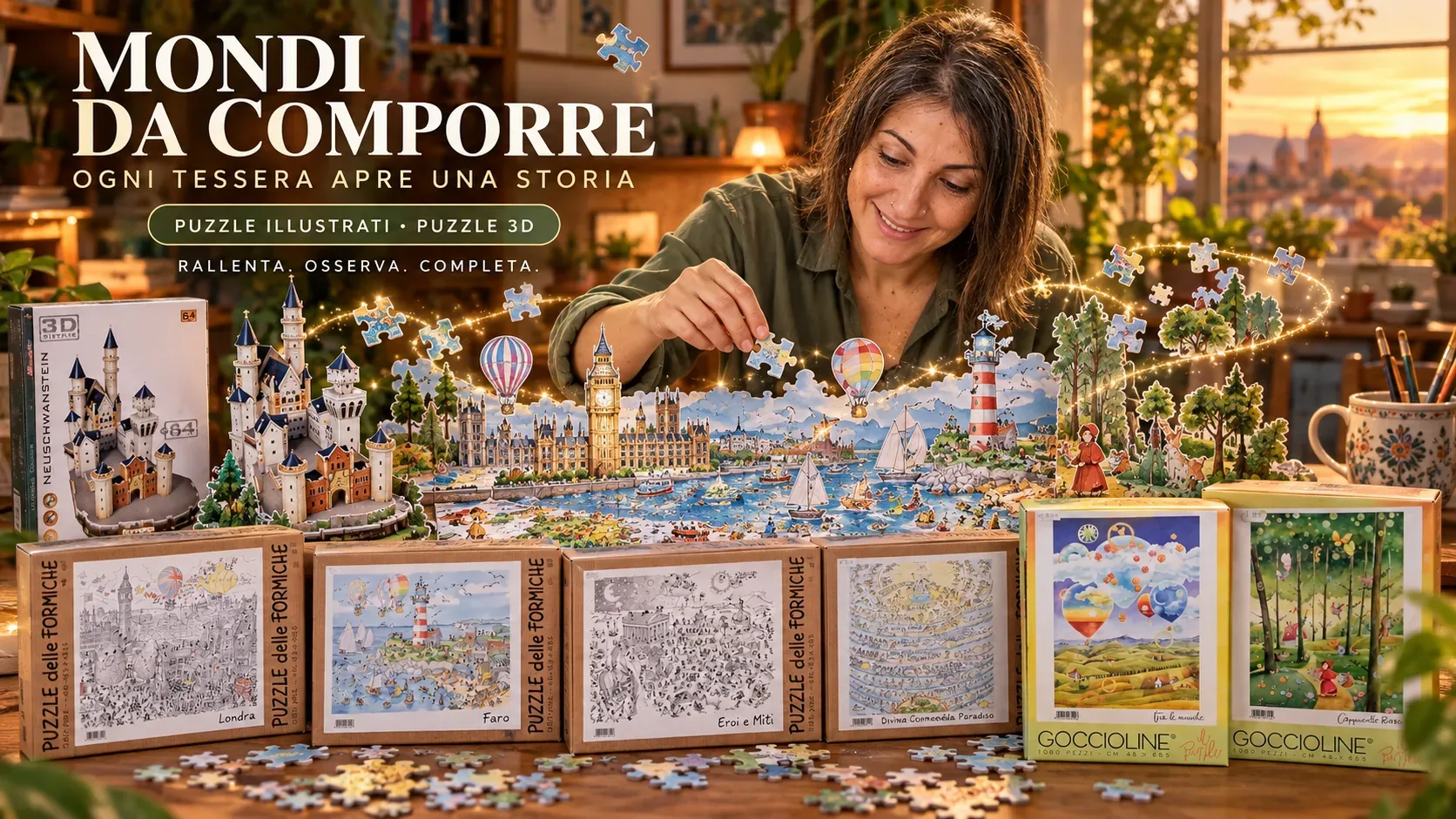 Puzzle delle Formiche di Fabio Vettori e puzzle Goccioline da 1080 pezzi